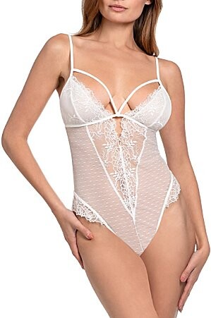 Jonquil Tasha Lace Dotted Mesh Teddy