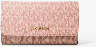 Michael Kors Jet Set Large Signature Logo Tri-Fold Wallet