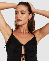 Thumbnail for your product : Alice In The Eve Fleur Tie Front Silky Cami Black