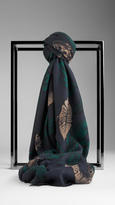 Thumbnail for your product : Burberry Vine Print Cashmere Scarf