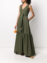 Thumbnail for your product : P.A.R.O.S.H. Tie-Waist Cotton Maxi Dress
