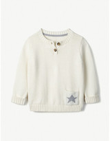 Thumbnail for your product : The Little White Company Star-intarsia cotton jumper 0-24 months
