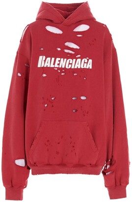 Balenciaga Red Hoodie | Shop the world's largest collection of fashion |  ShopStyle