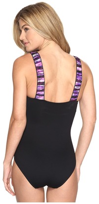 TYR Bellvue Stripe Square Neck Controlfit Women's Swimsuits One Piece