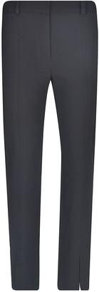black high waisted slim trousers