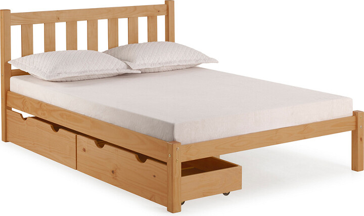 Alaterre Poppy Full Wood Platform Bed With Storage Drawers