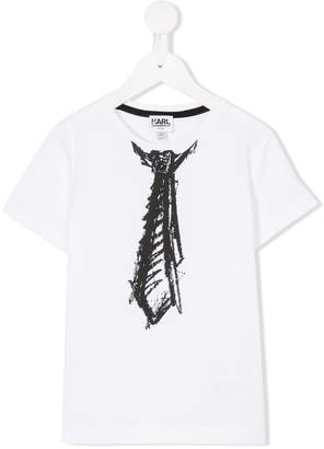 Karl Lagerfeld Paris tie print T-shirt