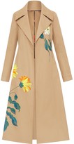 Thumbnail for your product : Oscar de la Renta Floral-Print Gabardine Coat
