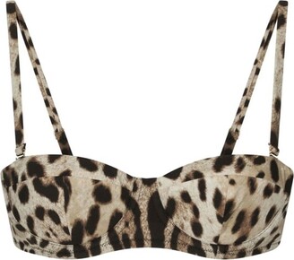 Dolce & Gabbana Leopard Printed Bra