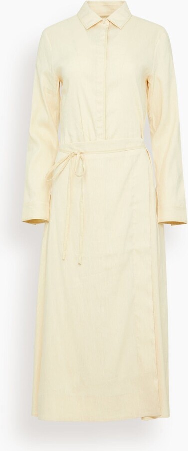 Proenza Schouler White Label Lato Wrap Dress in Light Wheat