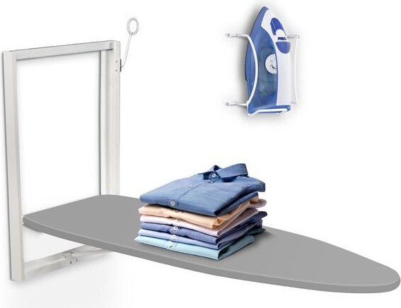 Fahint Ivation Wall-Mounted Ironing Board Foldable 36.2 x 12.2 Sturdy Ironing Station for Home & Apartments, Easy-Release Lever, Removable Cotton Cover,...