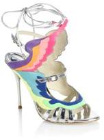 Thumbnail for your product : Sophia Webster Firebird Metallic Leather Ankle-Wrap Sandals
