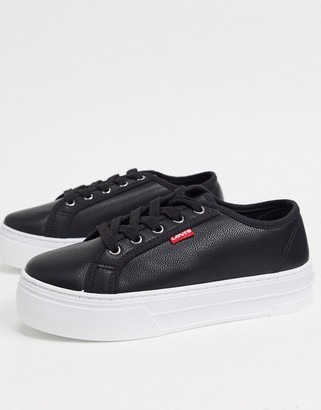 levi's flatform lace up trainer