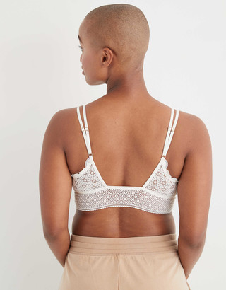 aerie Queens Lace Padded Plunge Bralette