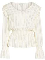 Thumbnail for your product : Hinge Metallic Smocked Blouse
