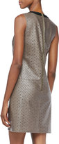 Thumbnail for your product : Ali Ro Sleeveless Taupe Faux Suede Dress