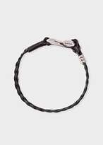 Thumbnail for your product : Paul Smith Men's Black Five-Strand Plaited Leather Bracelet