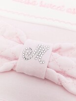 Thumbnail for your product : MonnaLisa Bow-Detailed Embroidered Bib