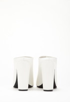 Thumbnail for your product : Forever 21 Peep-Toe Faux Leather Mules