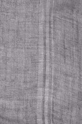 Brunello Cucinelli Metallic Striped Cashmere-Blend Gauze Scarf