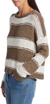 Thumbnail for your product : Fabiana Filippi Stripe Dropped Shoulder Sweater