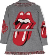 Thumbnail for your product : ALANUI KIDS The Rolling Stones fringed cardigan