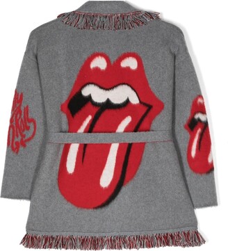 ALANUI KIDS The Rolling Stones fringed cardigan