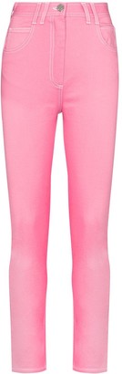 light pink high waisted jeans