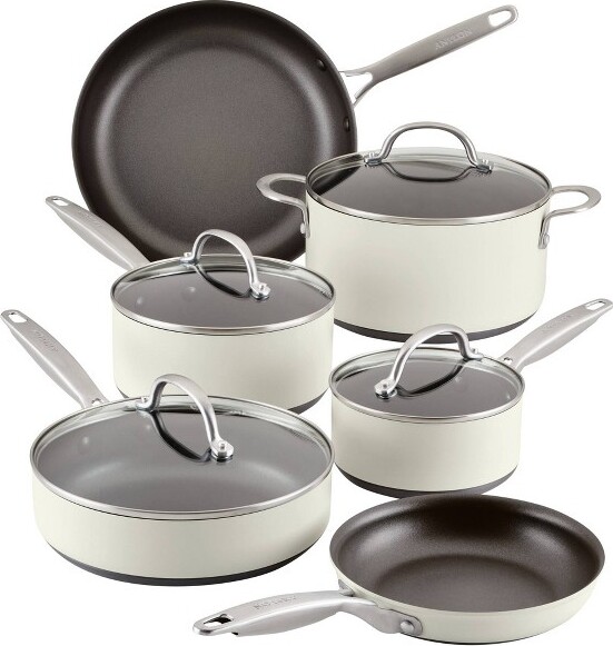 Anolon Accolade Forged Hard-Anodized Precision Forge 10-Piece Cookware Set