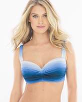 Thumbnail for your product : Bleu Rod Beattie Hola Ombre Shirred Bandeau D Cup Bikini Swim Top
