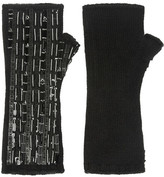 Thumbnail for your product : Dolce & Gabbana Embellished cashmere fingerless gloves