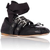 Thumbnail for your product : Miu Miu Women's Double-Buckle Ankle-Tie Flats
