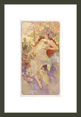 1000Museums Untitled (1896) by Alphonse Mucha -Framed Giclee Print