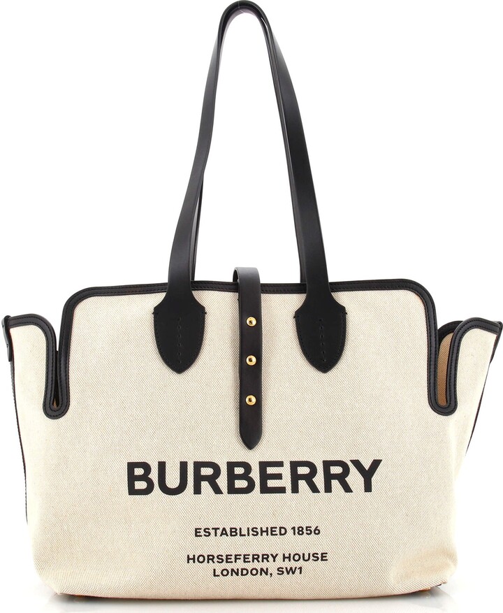 Burberry Medium Heritage Tote Bag - Neutrals