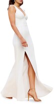 Thumbnail for your product : Dress the Population Sandra Crepe Slit Gown