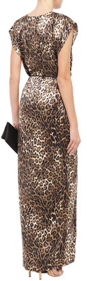 Nili Lotan Lillian Tassel-trimmed Leopard-print Silk-satin Maxi Dress