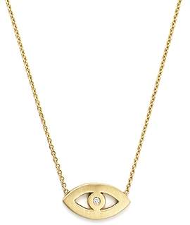 Chicco Zoe 14K Yellow Gold Evil Eye Diamond Necklace, 16