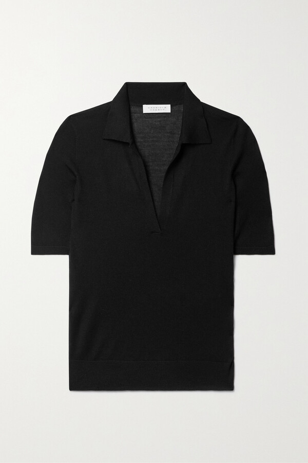 Gabriela Hearst + Net Sustain Maria Chiffon-trimmed Organic Silk-velvet  Camisole in Black