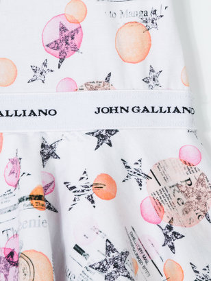 John Galliano star print dress
