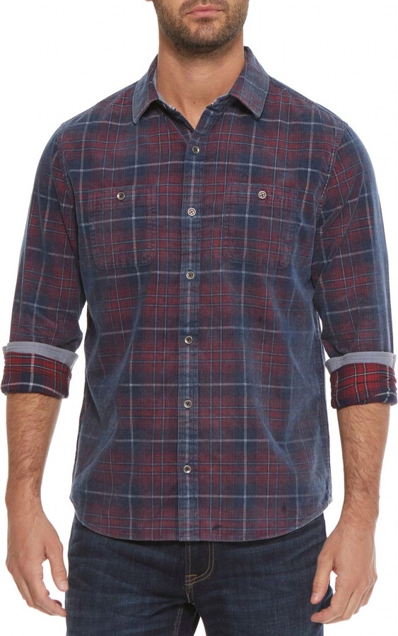 Flags & Anthem Minford Vintage Corduroy Shirt In Red