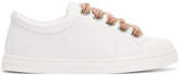 Fendi White Thick Contrast Lace-Up Sn 