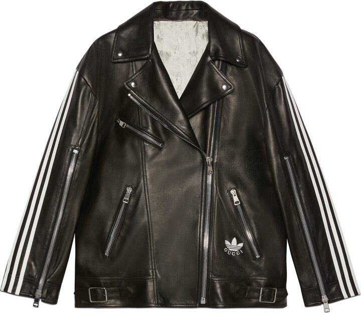 Gucci adidas x leather jacket - ShopStyle