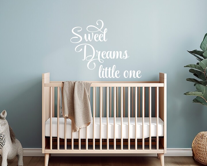 Etsy Sweet Dreams Little One Decal Wall Vinyl Sticker Family Kids Room Mural Motivational Quote Beautiful Sleeping Baby Nursery Art Love