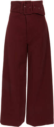 Sea Belted Cropped Cotton-Blend Pants