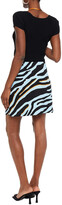 Thumbnail for your product : VIVETTA Zebra-print Stretch-crepe Mini Skirt