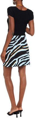VIVETTA Zebra-print Stretch-crepe Mini Skirt