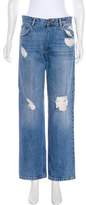 Thumbnail for your product : Anine Bing Distressed Mid-Rise Jeans