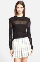 Thumbnail for your product : Proenza Schouler Pointelle Knit Long Sleeve Top