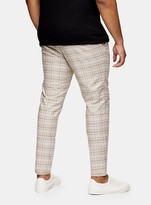Thumbnail for your product : Topman BIG & TALL Mustard Check Skinny Trousers*