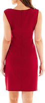 Thumbnail for your product : London Times London Style Collection Cap-Sleeve Lace-Inset Sheath Dress